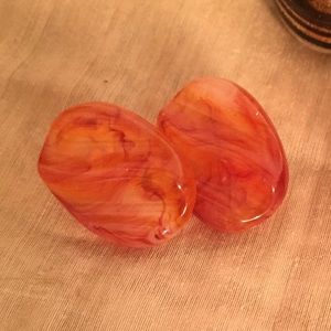 Vintage Post Plastic Tortoise Shell Earrings